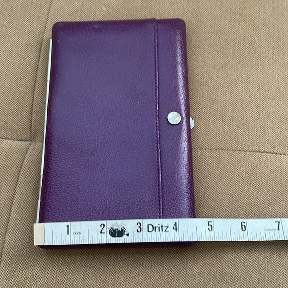 Perfect purple leather wallet clutch - Picture 6 of 6